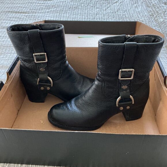 Harley Davidson Sadie Black Leather Boots Womens Sz 5.5 with box - Picture 5 of 9